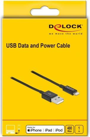 Produktbild Delock USB A — Lightning (1 m, USB 2.0)