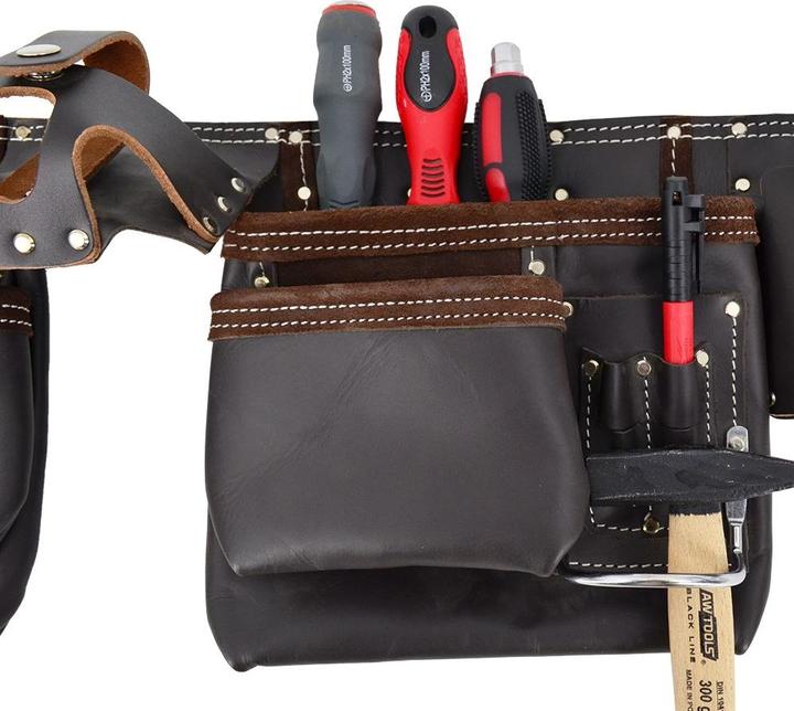Image du produit AW Tools profesionalus montuotojo diržas 11 lygių kišenių Juodas Line