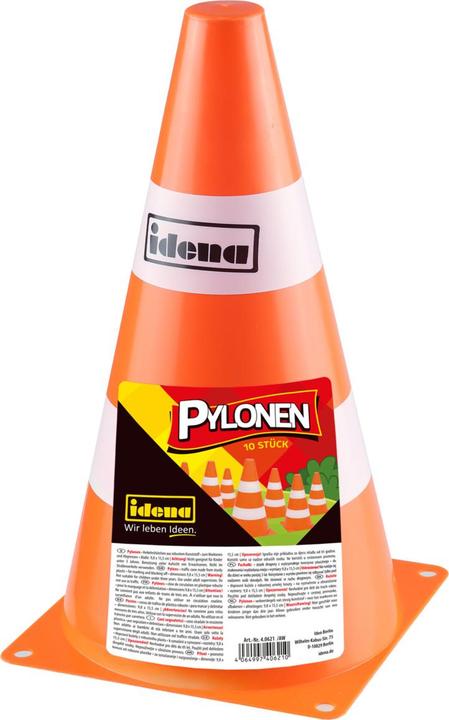 Image du produit Idena Pylônes 15,5x9,8cm orange/blanc 10pcs