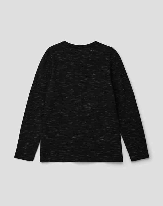 Produktbild s.Oliver T-Shirt Meliertes Longsleeve mit Piqué-Struktur (M)