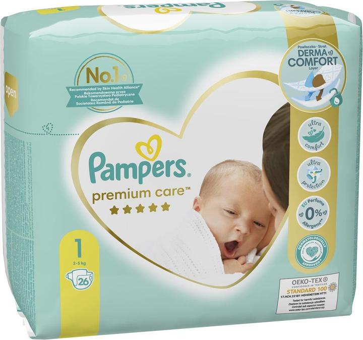 Actual product image Pampers Premium Care (Size 1, Pack, 26 pcs.)
