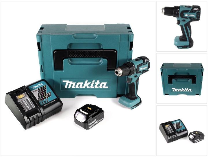 Produktbild Makita DDF 459 RT1J Akku Bohrschrauber 18V 45Nm im Makpac + 1x 5,0 Ah Akku + Ladegerät