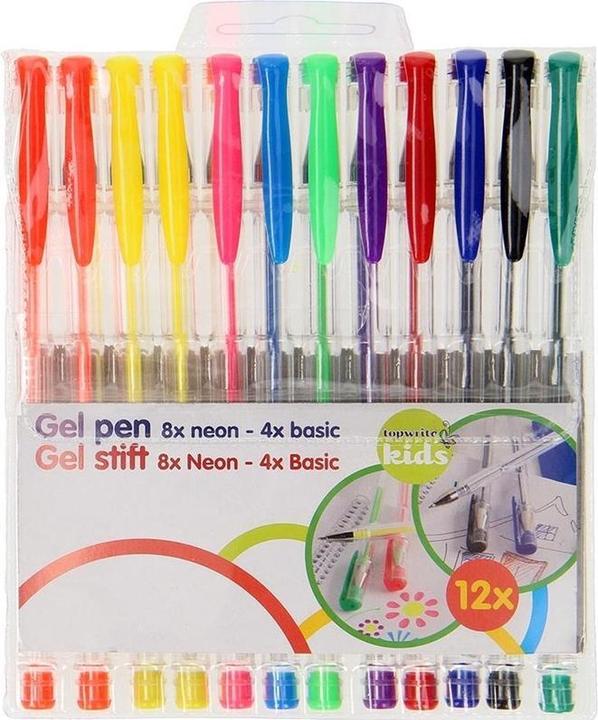 Image du produit Topwrite Stylos gel Rinkinys (8 néon + 4 standard) (12x)