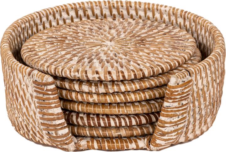 Actual product image Tiseco Untersetzer Rattan (6x, Bottle coaster)