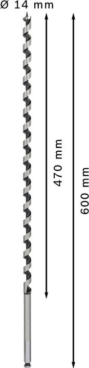 Image du produit Bosch Professional Zubehör Mèche à bois PRO Wood, 14 x 470 x 600 mm (11,1 mm)