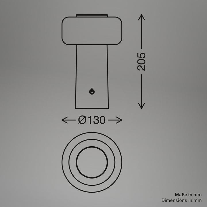 Produktbild Briloner Brilo unplugged JUNA Akku Tischleuchte - Coffee (210 lm)