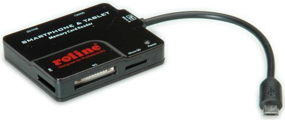 Image du produit Roline CardReader USB 2.0 pour smartphone+tablette (USB 2.0)