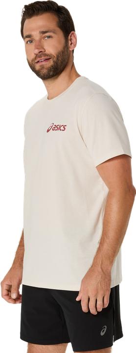 Actual product image ASICS Performance Asics Chest Logo Ss Tee Birch/Burnt Red Man (XL)