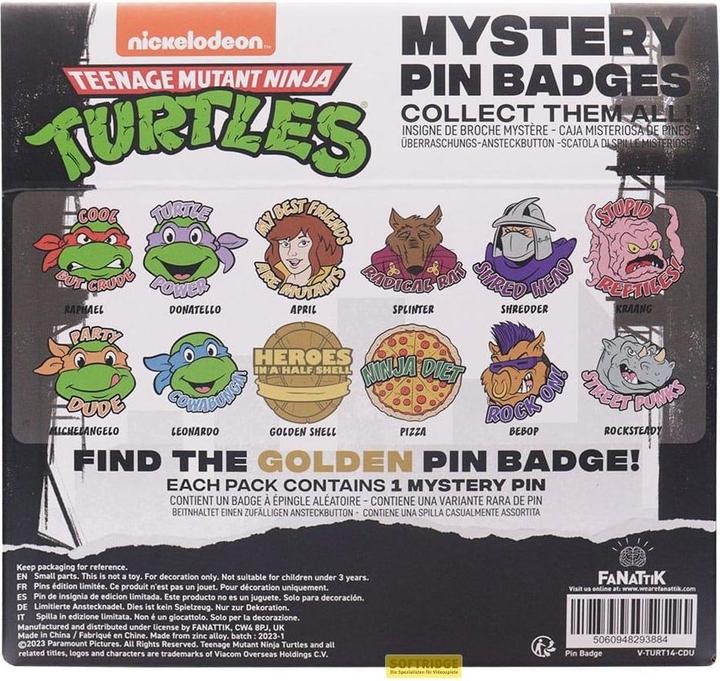 Fanattik Teenage Mutant Ninja Turtles World Pin Badge Display (12)