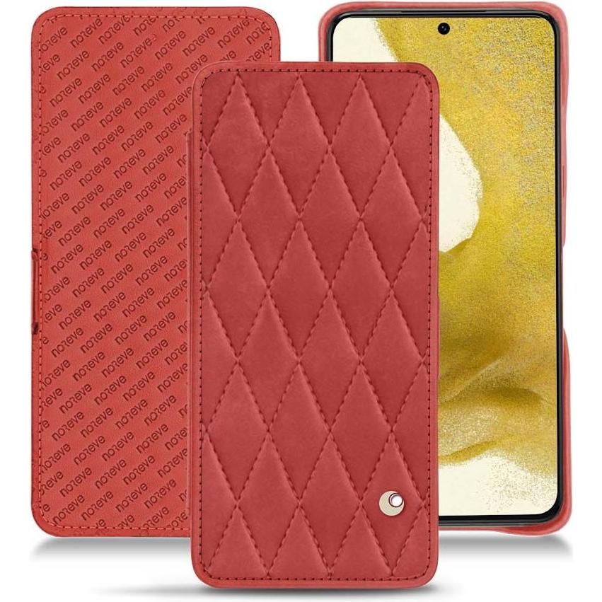 Noreve Lederschutzhülle horizontal (Samsung Galaxy S22), Smartphone Hülle, Rot