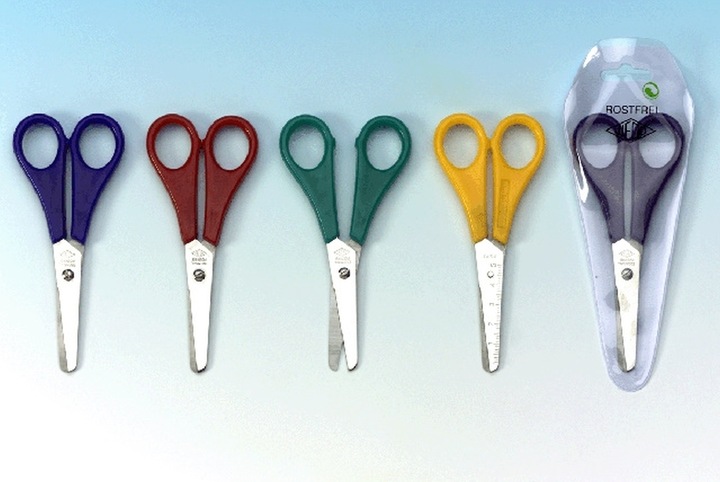 Actual product image Wedo ® Bastelschere 130mm Stahl farbig sortiert (freie Farbauswahl nicht möglich) (13 cm)