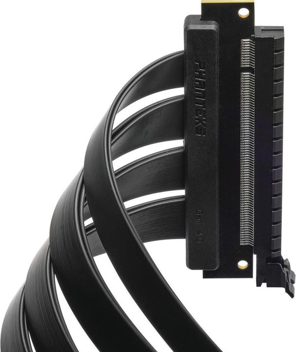 Actual product image Phanteks PCI-E 4.0 x16 riser ribbon cable, 90 degrees