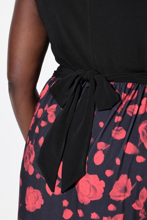 Produktbild Ulla Popken Maxikleid, A-Linie, V-Ausschnitt, ärmellos, Taschen (54)