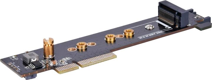Image du produit Silverstone SST-ECM28 - 1x NVMe + 1x SATA M.2 SSD vers PCI-E x4 1HE carte d'adaptation