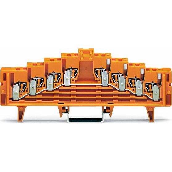 50x Wago 4-Etagen-Potentialklemme, Elektronikzubehör + Gehäuse, Orange