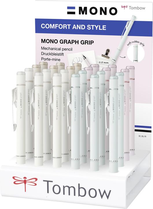 Actual product image Tombow Monograph Grip, Display (0.50 mm, 24x)