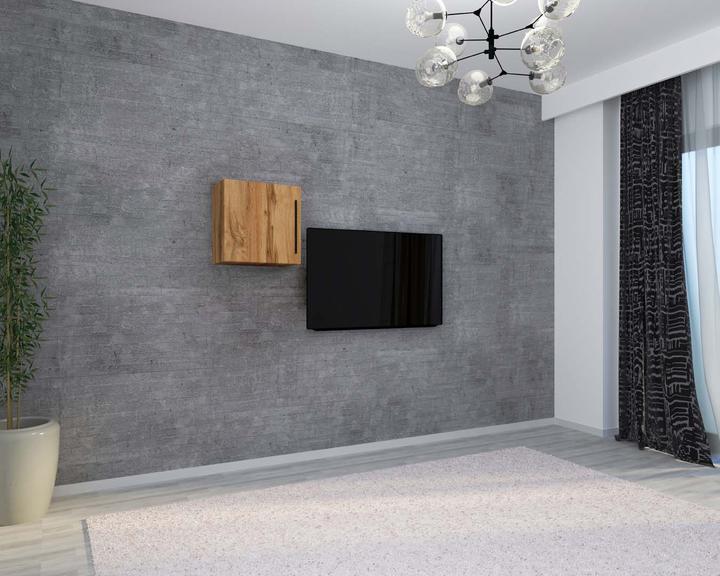Produktbild VCM Holz Wandregal Hängeregal Wandschrank Wandwürfel Würfel Ablage Arila M (50 x 30 x 50 cm)