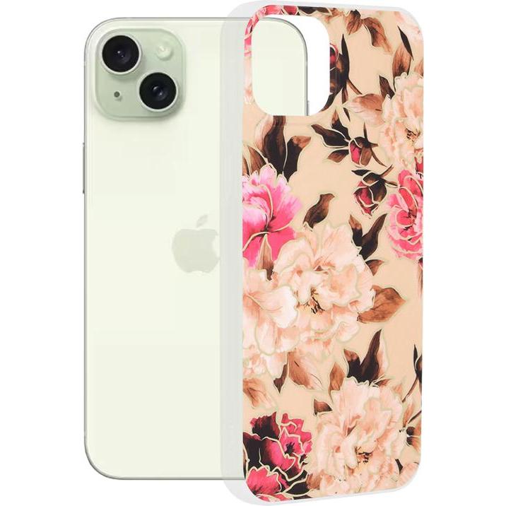 Techsuit - Marble Series - iPhone 15 Plus - Mary Berry Nude (Apple iPhone 15 Plus), Cover smartphone, Beige