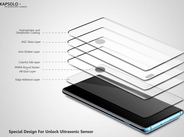 Productafbeelding Kapsolo Glas voor displaybescherming - displaybescherming over het hele oppervlak met afgeronde randen - (10 Stuk, Samsung Galaxy Note 20)