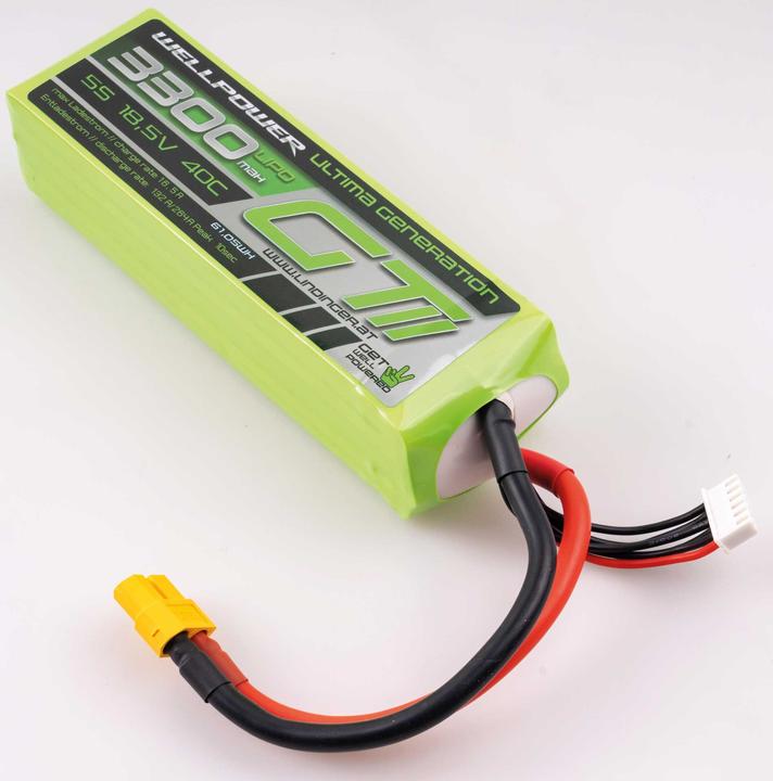 Actual product image Wellpower LIPO AKKU ULTIMA GT II 3300 MAH / 18,5 Volt 5S 40/80C CH5/8 XT-60 (18.50 V, 3300 mAh)