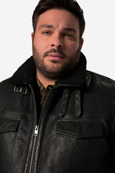 Image du produit Men+ Veste en cuir, doublure en polaire - jusqu'au 8 XL (XXL)