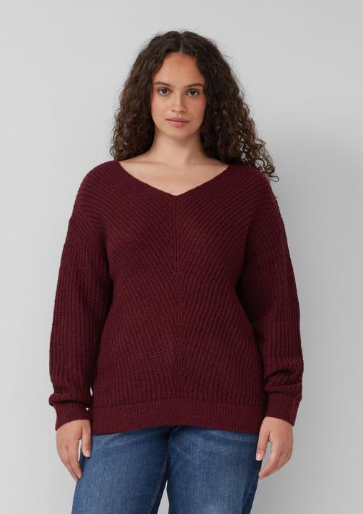 Produktbild S.Oliver Strickpullover Melierter Pullover mit überschnittener Schulter (46)