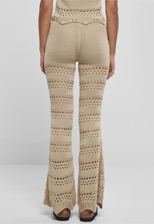 Produktbild Urban Classics Ladies Flared Crochet Knit Leggings - 69819 (S, XL)