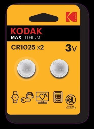 Produktbild Kodak CR1025 Single-use battery Lithium - Batterie (2 Stk., CR1025)