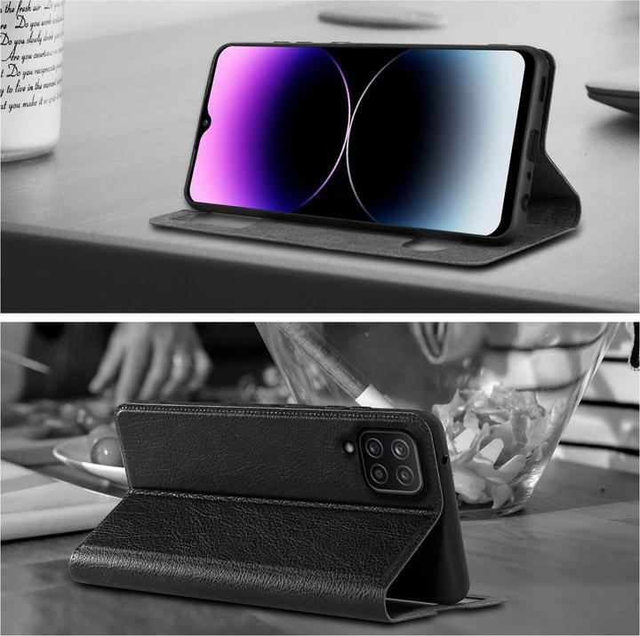 Image du produit Cadorabo Housse Book View Doppelfenster (Samsung Galaxy A12, Samsung Galaxy M12)