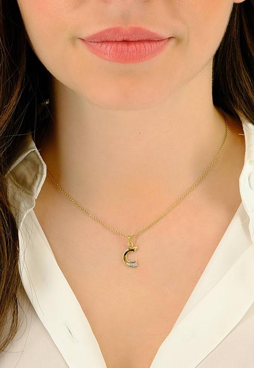 Image du produit Muau Lettre (750, Or blanc, Or jaune 18 carats)