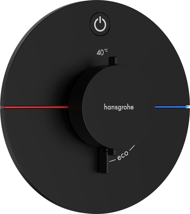 hansgrohe ShowerSelect Comfort S thermostat, concealed, 1 consumer, round rosette, with button, 1555