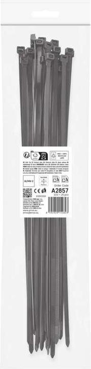 Produktbild Emos Kabelbinder 450×7,6, schwarz, 25 Stk (450 mm, 25 Stk.)
