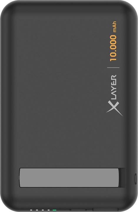 Actual product image Xlayer Magfix Pro Wireless Quick Charger Powerbank with Stand 10,000mAh 20W Black (10000 mAh, 20 W, 37 Wh)