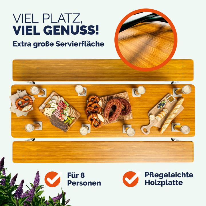 Image du produit Casaria Ensemble table et bancs pliants