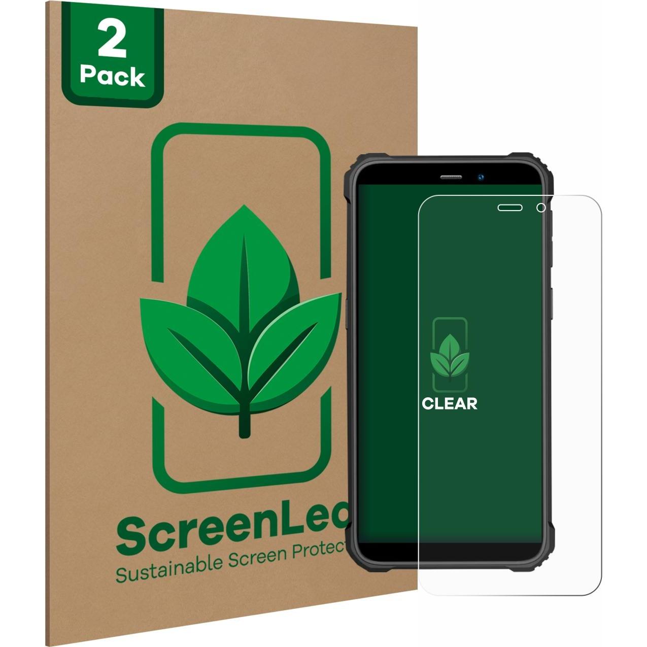 ScreenLeaf Schutzfolie nachhaltiger Displayschutz Display Schutz Folie Klar Transparent (2 Stück, Oukitel WP2), Smartpho...
