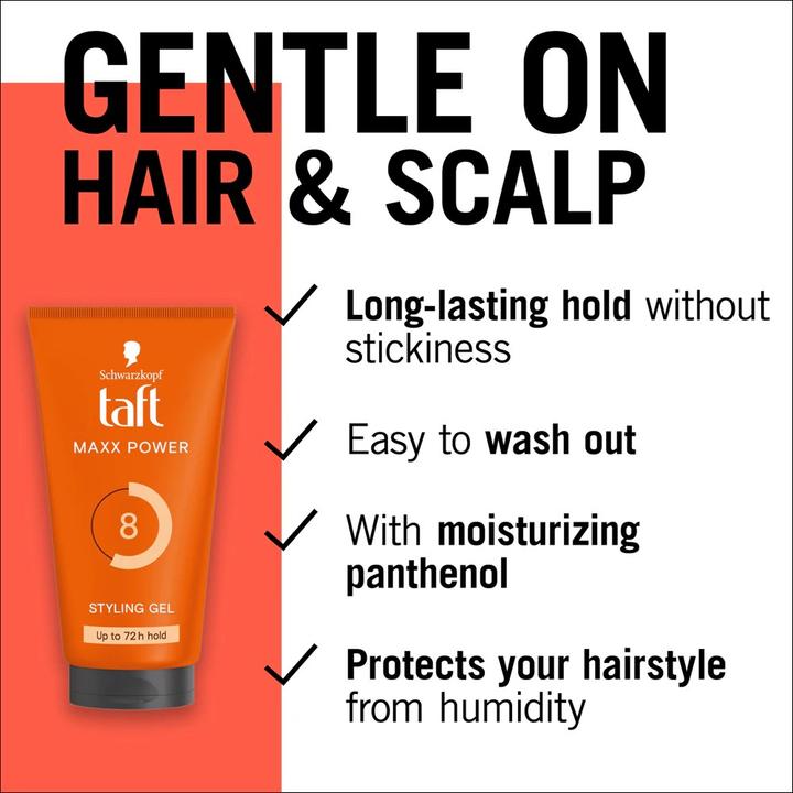 Actual product image Schwarzkopf Taft Looks Power Maxx Styling Hair Gel 150ml (Hair gel, 150 ml)