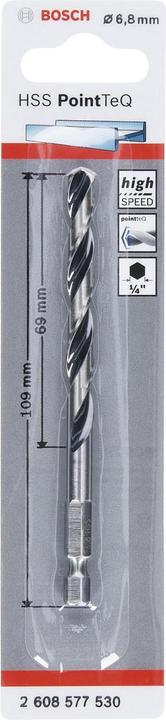 Produktbild Bosch Professional Zubehör HSS PointTeQ Sechskantbohrer 6,8 mm (6.8 mm)