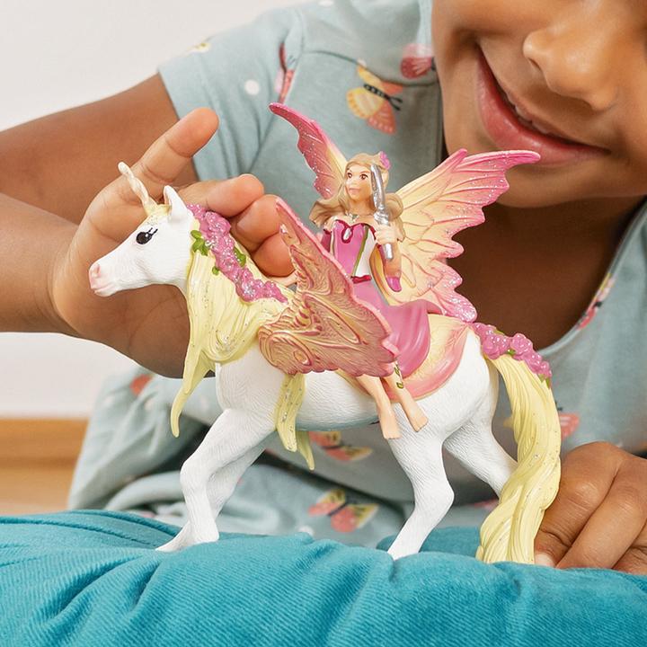Actual product image Schleich Feya with Pegasus Unicorn