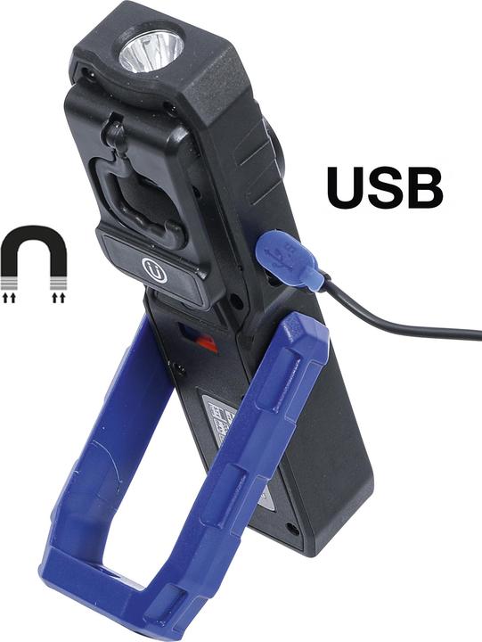 Produktbild BGS COB-LED-Werkstattleuchte mit Magnet und Haken klappbar (500 lm)
