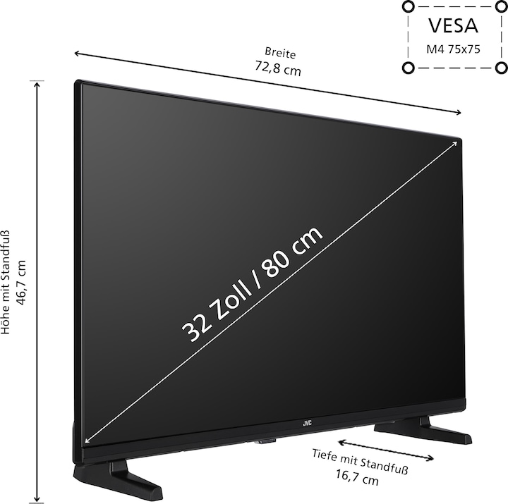 Actual product image JVC LT-32VH5355 LED TV HDready SMART TIV (32", LCD, HD, 2024)