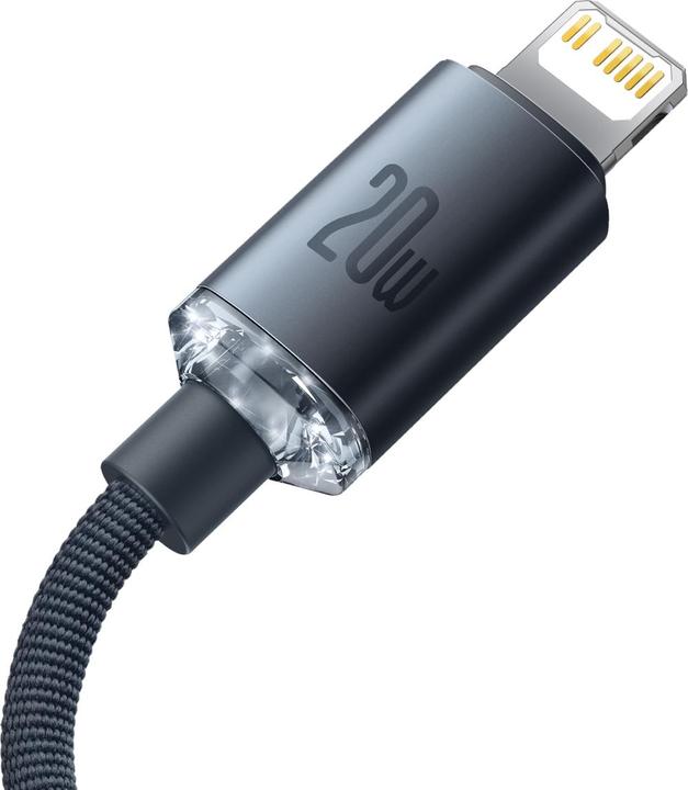 Image du produit Baseus Crystal Shine Series Fast Charging Data Cable Type-C to iP 20W 2m Black (2 m, USB 2.0, 20 W)