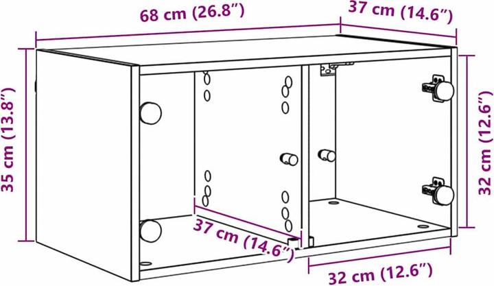 Produktbild vidaXL Wandschrank (68 x 37 x 35 cm)