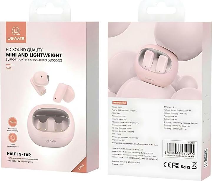 Produktbild Usams Słuchawki Bluetooth 5.3 TWS TD Series bezprzewodowe zielony/green BHUTD04 (TD22) (5 h, Kabellos)