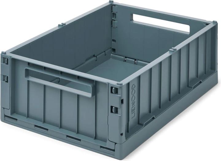 Actual product image Liewood Folding Storage Boxes Weston L Whale Blue (36 cm, 20 l)