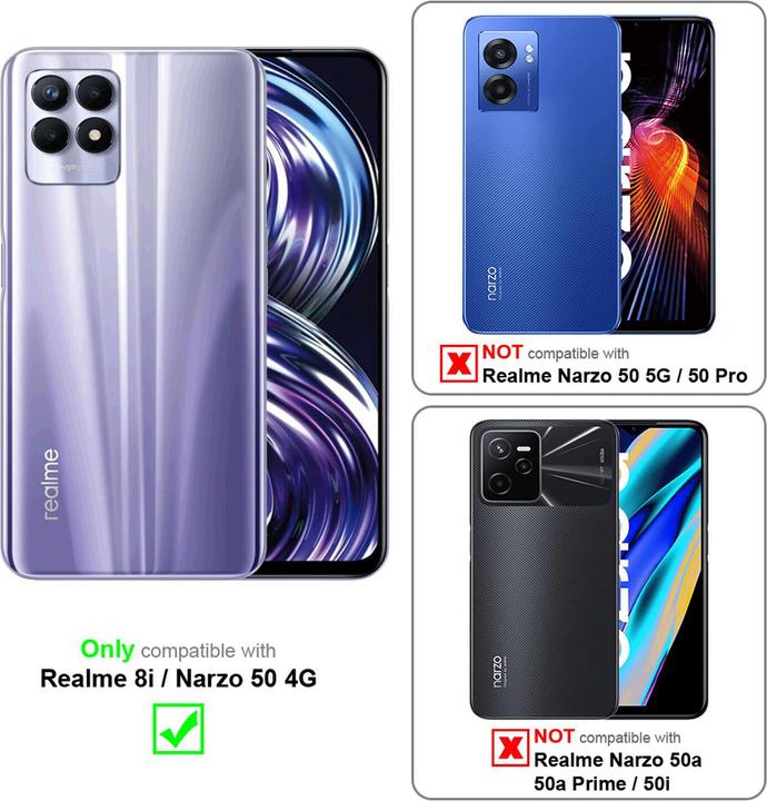 Immagine prodotto Cadorabo Copertina a libro floreale per Realme 8i / Narzo 50 4G (Realme 8i)