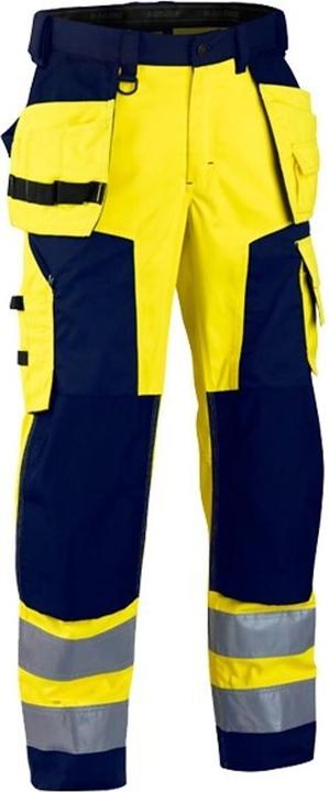 Actual product image Blakläder unisex high visibility trousers 1568 yellow, navy size 26 (26)