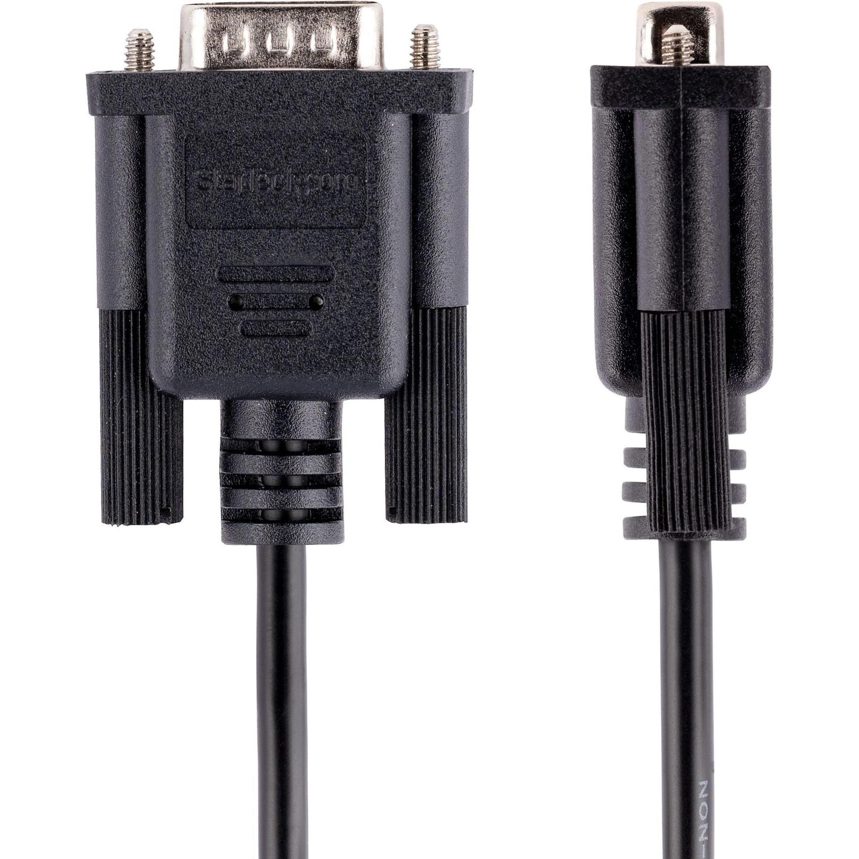 Thumbnail - StarTech com 9FMNM-3M-RS232-CABLE, Schwarz, 3 m, DB-9, DB-9, Männlich, Weiblich (3 m), Schnittstellenkabel