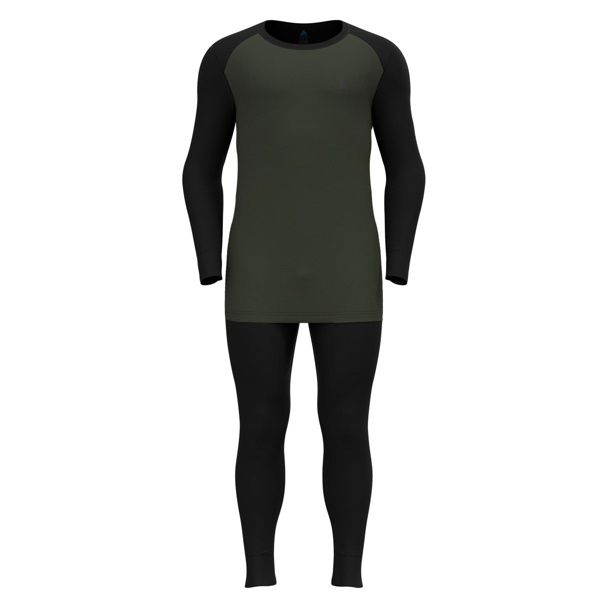 Odlo, Mannen, Functionele Broek, Active Warm Eco Speciale Set (Xxl), Groen, Zwart, Xxl