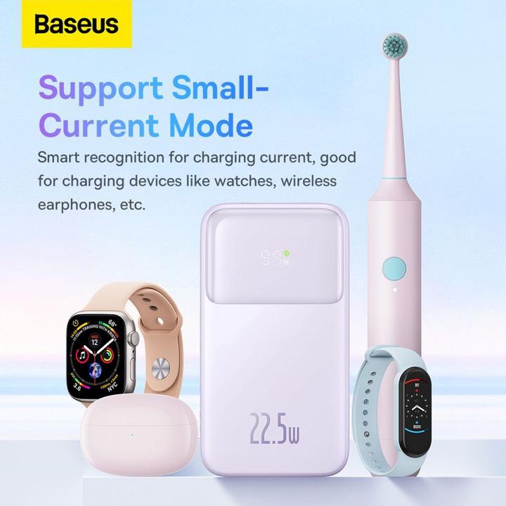 Produktbild Baseus Powerbank Comet with USB to USB-C cable, 10000mAh, 22.5W (purple) (10000 mAh, 22.50 W, 38.50 Wh)