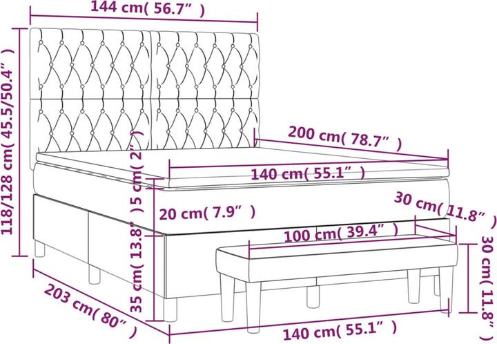 Image du produit vidaXL Vasant (140 x 200 cm)